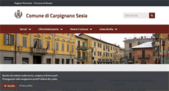 Desktop Screenshot of comune.carpignanosesia.no.it
