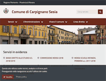 Tablet Screenshot of comune.carpignanosesia.no.it